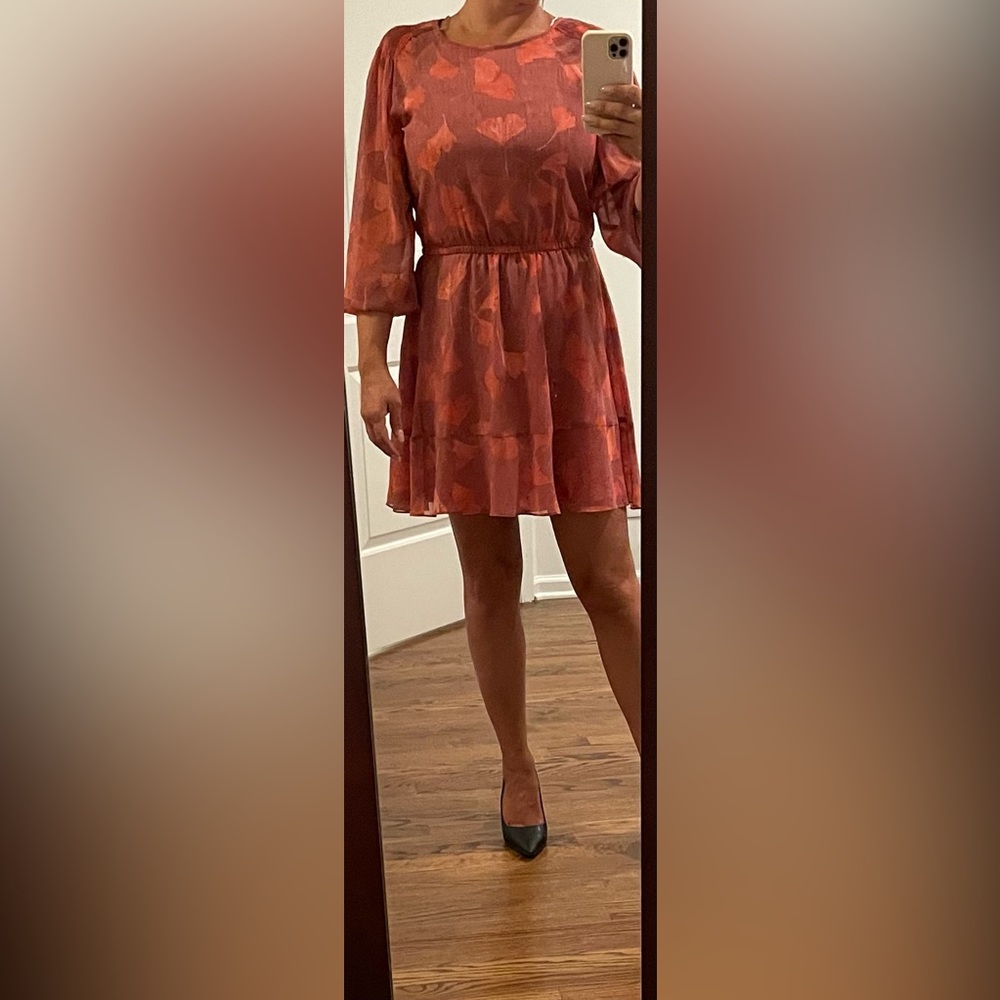 Halston a line long sleeve dress, size S/P